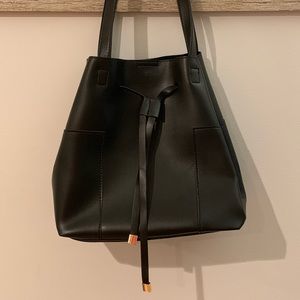 Black Drawstring Tote